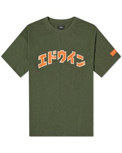Edwin Katakana Retro T-Shirt - Green