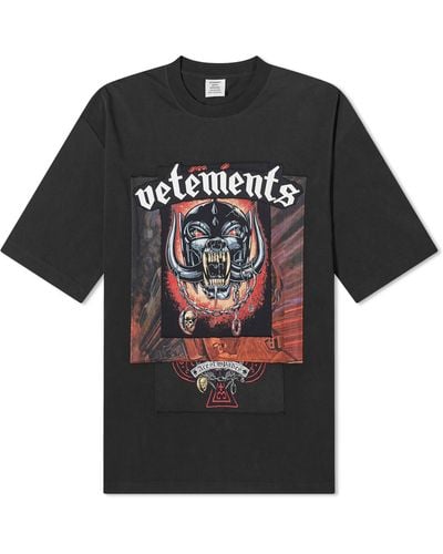 Vetements Motorhead Patched T-Shirt - Black