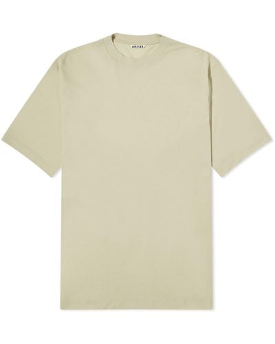 AURALEE Super Soft Wool Jersey T-Shirt - Green