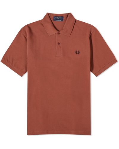 Fred Perry Original Plain Polo Shirt - Red