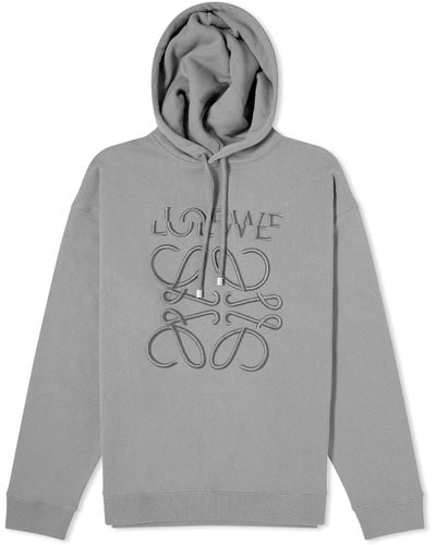 Loewe Split Logo Hoodie - Grey