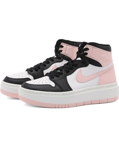 Nike Air Jordan 1 Elevate Swoosh-embellished Leather High-top Sneakers - Pink
