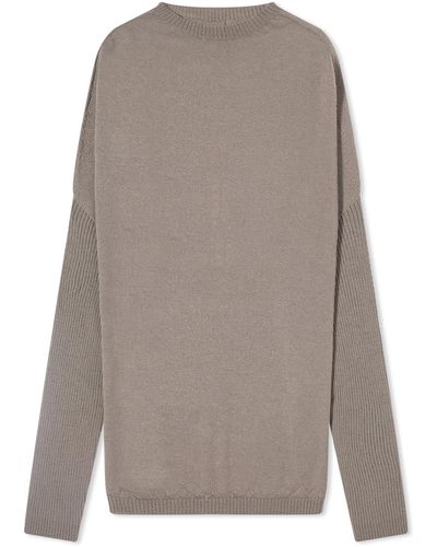 Rick Owens Crater Knit Top - Gray