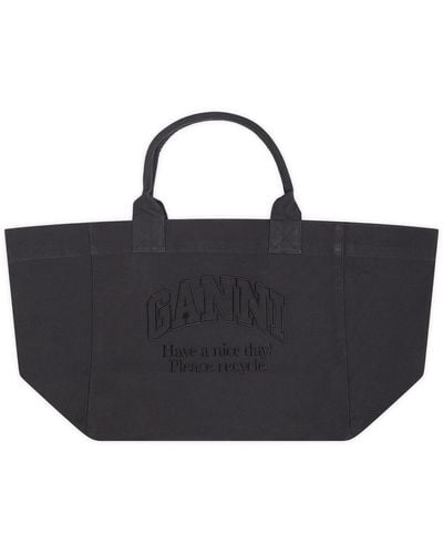 Ganni Shopper Xxl Bag - Black