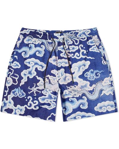 Maharishi Cloud Dragon Swim Shorts - Blue