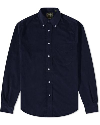 Gitman Vintage Button Down Corduroy Shirt - Blue
