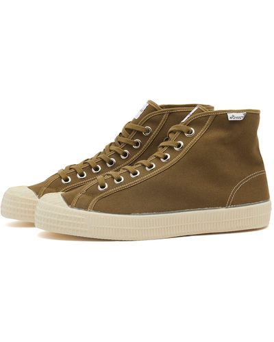 Novesta Star Dribble Contrast Stitch Trainers - Brown