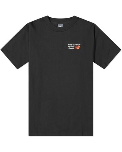 New Balance Nb Athletics Premium Logo Relaxed T-Shirt - Black