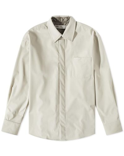 Our Legacy Above Popper Overshirt Dusty Muted Scuba - White