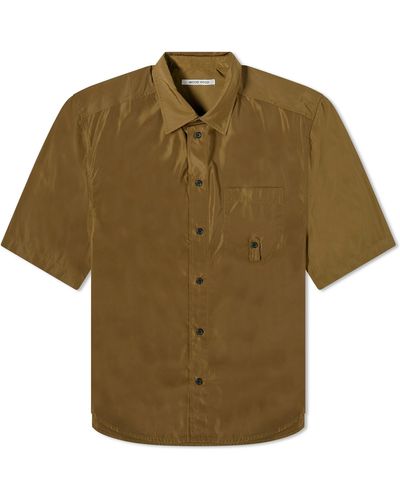 WOOD WOOD Yuko Tech Short Sleeve Shirt - Green