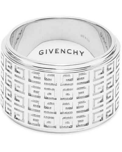Givenchy 4G Logo Engraved Ring - White