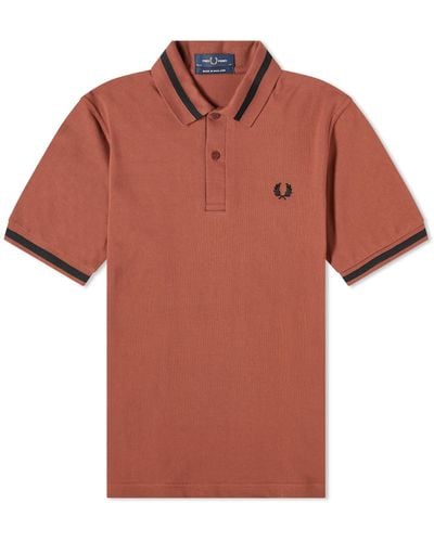Fred Perry Single Tipped Polo Shirt - Orange