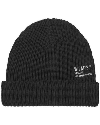 WTAPS 22 Logo Beanie Hat - Black