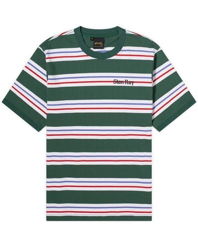 Stan Ray Ringer Stripe T-Shirt - Green