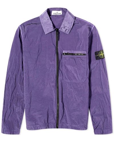 Stone Island Nylon Metal Shirt Jacket - Purple