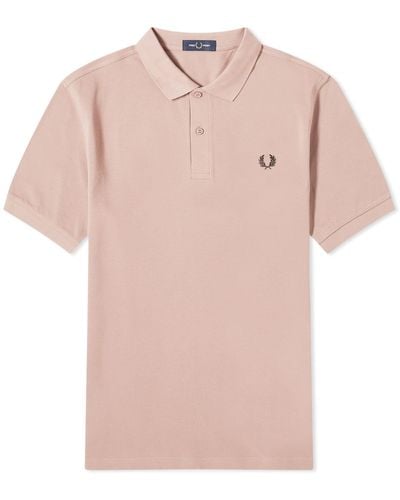 Fred Perry Plain Polo Shirt - Pink