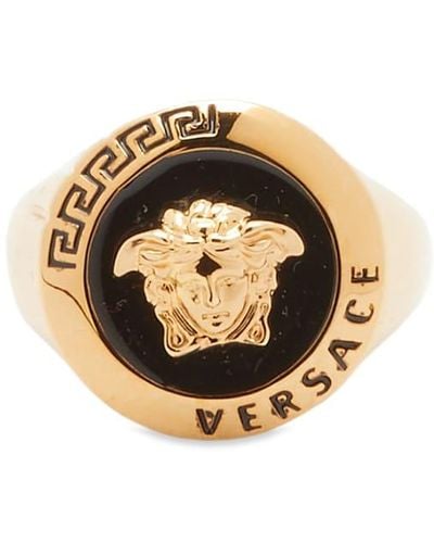 Versace Medusa-Plaque Ring - Metallic