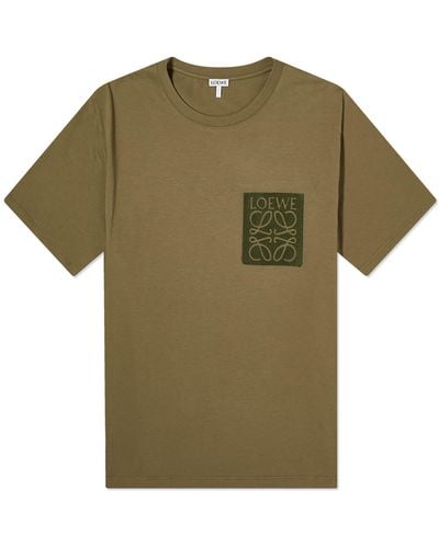 Loewe Anagram Fake Pocket T-Shirt - Green