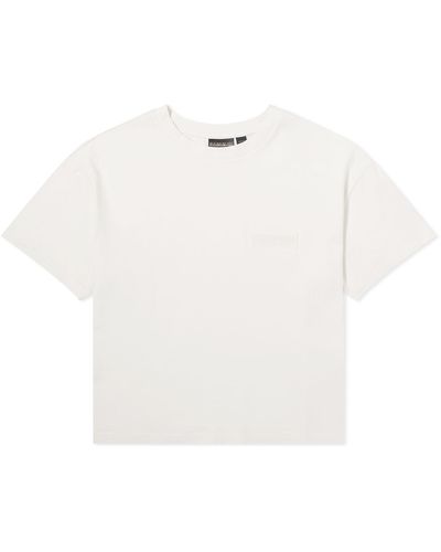Napapijri Patch Logo Cropped T-Shirt - White