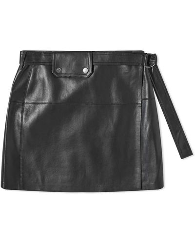 Nanushka Susan Leather Look Mini Skirt - Black