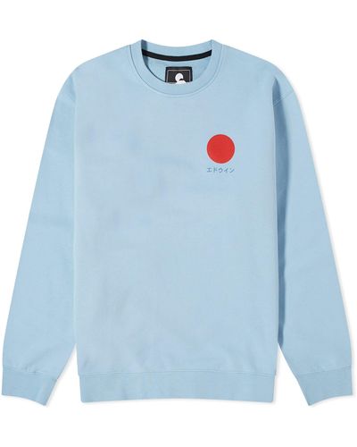 Edwin Japanese Sun Crew Sweater - Blue