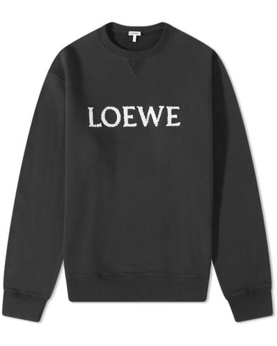 Loewe Embroidered Crew Sweat - Black