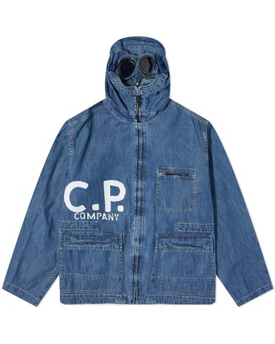 C.P. Company Blu Goggle Jacket - Blue
