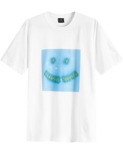 Paul Smith Blow Up Happy T-Shirt - Blue