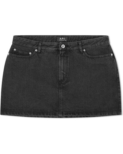 A.P.C. Mini Denim Skirt - Black