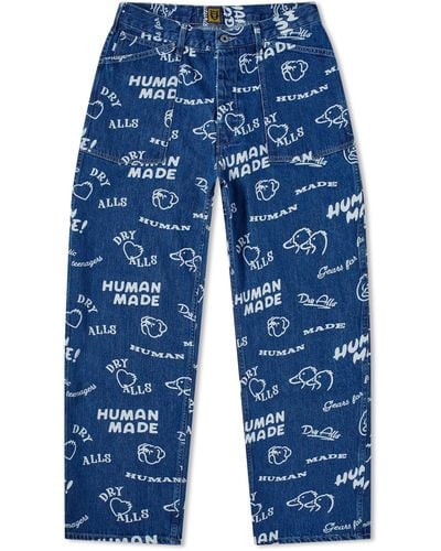 Human Made Printed Jeans - Blue