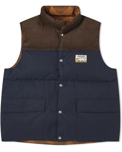 Human Made Reversible Down Vest - Blue