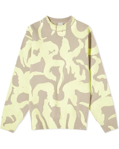 Pam Desert Text Sweater - Yellow