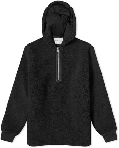 MKI Miyuki-Zoku Shearling Hoodie - Black