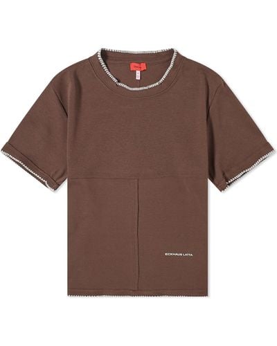 Eckhaus Latta Lapped Baby T-Shirts - Brown