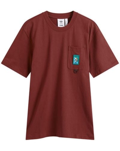 adidas End. X Flyfishing Pocket T-Shirt - Red