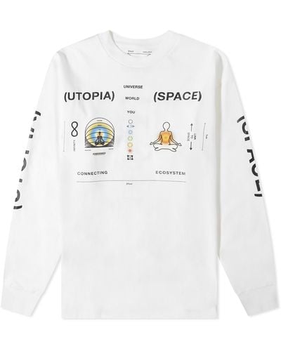Space Available Long Sleeve Inner Space T-Shirt - White