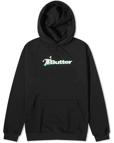 Butter Goods T-Shirt Logo Hoodie - Black