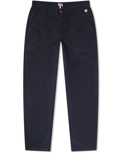 Armor Lux Corduroy Fatigue Pants - Blue