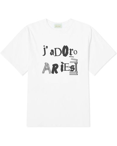 Aries J'Adoro Ransom T-Shirt - White