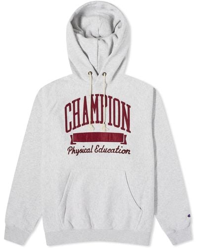 Champion University Logo Hoody - White