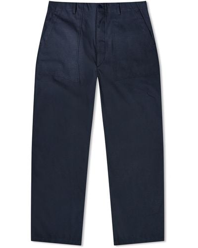 Engineered Garments Heavyweight Fatigue Trousers Cotton Ripstop - Blue