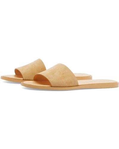 Common Projects By Common Projects Suede Slides - Natural