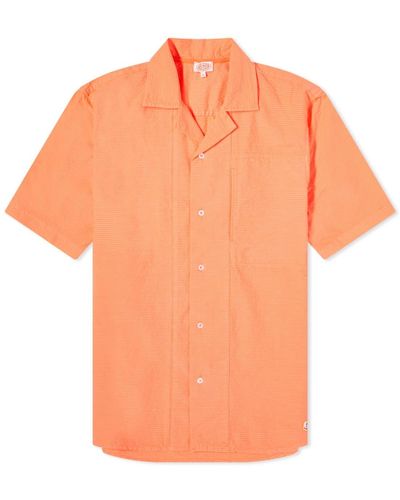 Armor Lux Seersucker Vacation Shirt - Orange