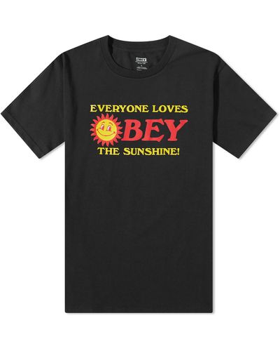 Obey Everybody Loves The Sunshine T-Shirt - Black