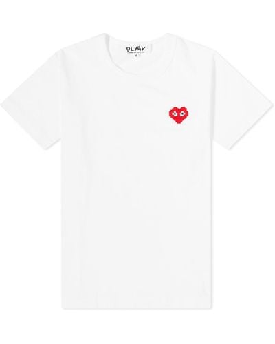 COMME DES GARÇONS PLAY Invader Heart T-Shirt - White