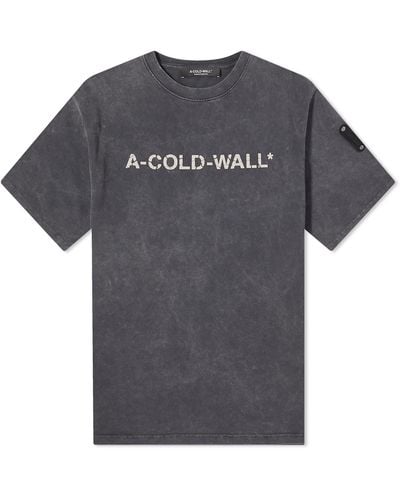 A_COLD_WALL* Overdye Logo T-Shirt - Grey