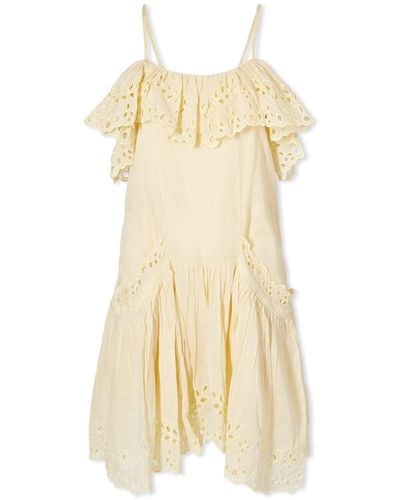 Isabel Marant Keoly Broderie Anglaise Dress - Natural