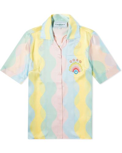 Casablancabrand Printed Ss Silk Shirt - Multicolour