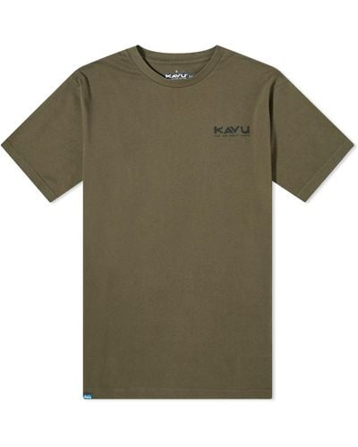 Kavu Klear Above Etch Art T-Shirt - Green