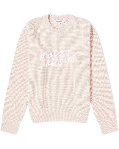 Maison Kitsuné Handwriting Comfort Sweater - White